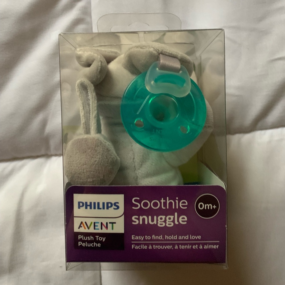 Philips Avent Elephant Snuggle with Purple Pacifier